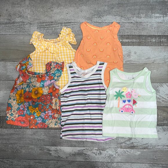 Cat & Jack Other - Baby Girl 5-Piece Tank Tops Bundle Size 12M